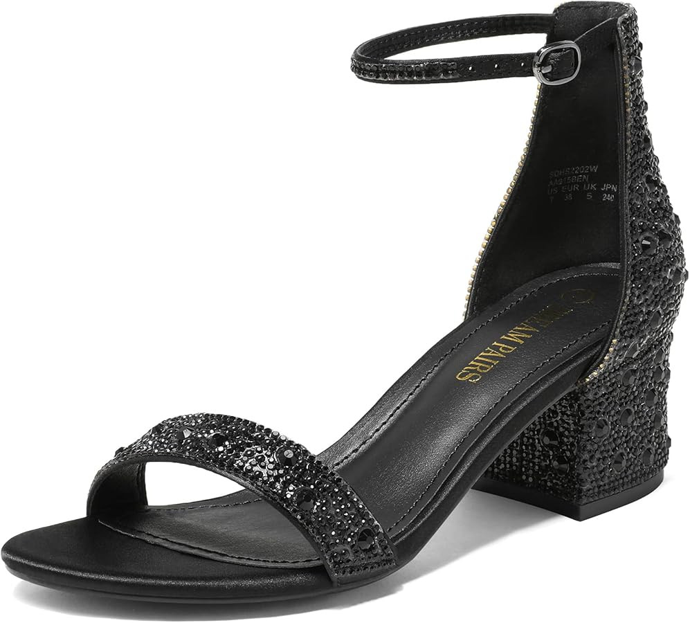 DREAM PAIRS Womens Low-Chunk Low Heel Pump Sandal | Amazon (US)