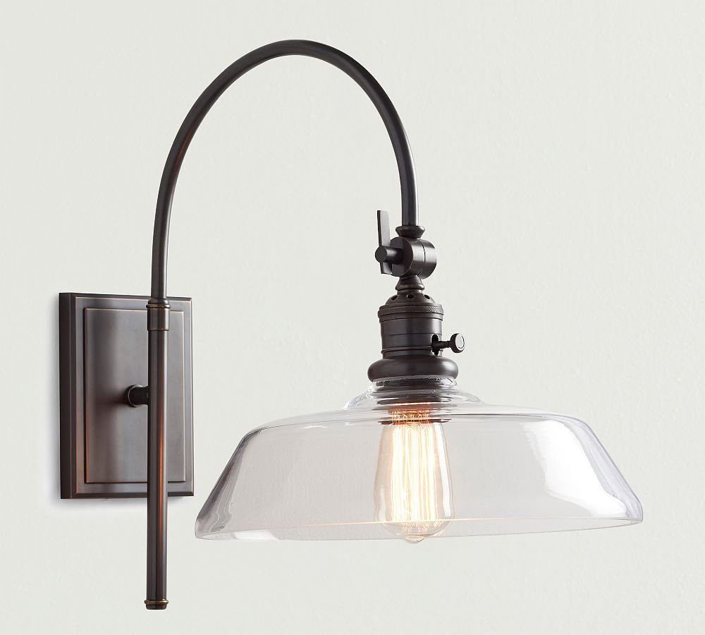 Farmhouse Glass Arc Sconce | Pottery Barn (US)
