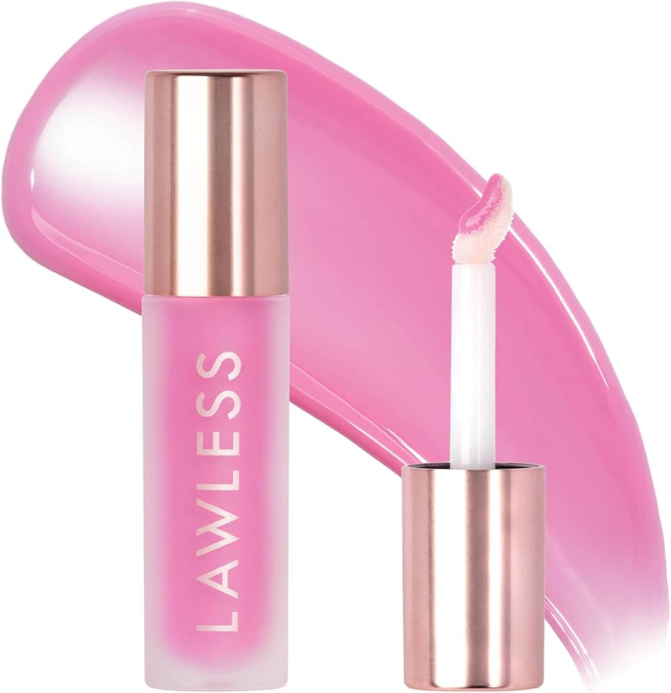 Lawless Forget the Filler Lip Plumping Line Smoothing Gloss - Strawberry Popsicle - Premium Volum... | Amazon (US)