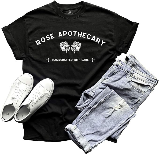 Rose Apothecary Shirts for Women Rose Graphic Tees Summer Funny Short Sleeve Tops | Amazon (US)