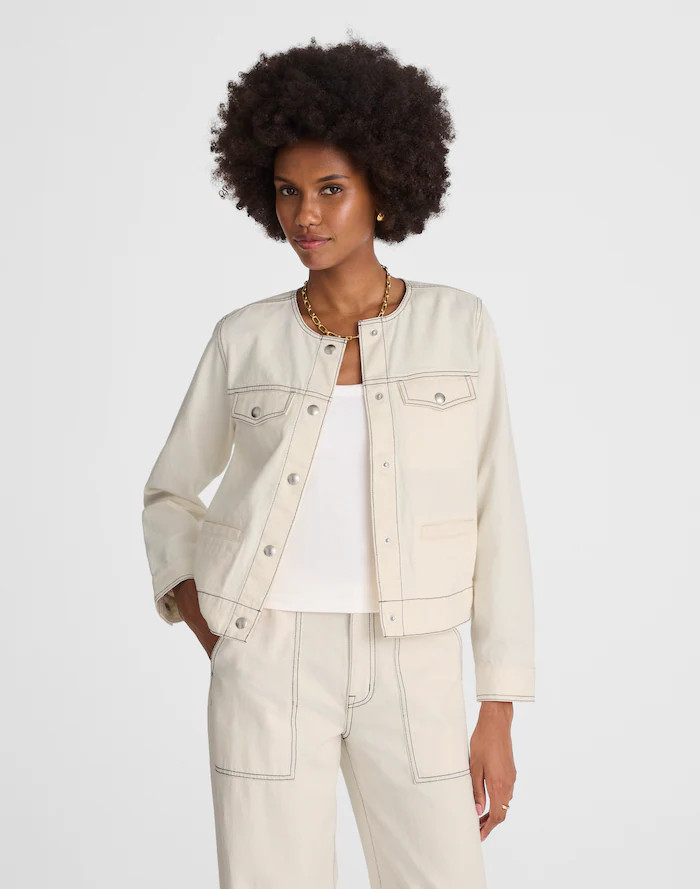 Denim Cinched Lady Jacket in Vintage Canvas | Madewell