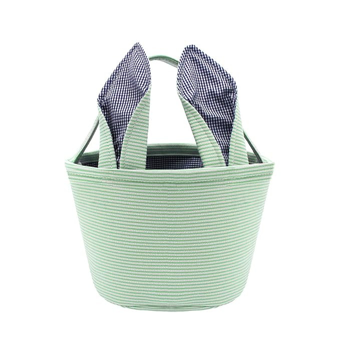 Easter Baskets Easter Bunny Ears Bags - Easter Egg Bunny Bucket for Kids (Green) | Amazon (US)