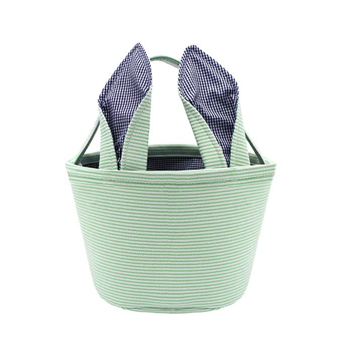 Easter Baskets Easter Bunny Ears Bags - Easter Egg Bunny Bucket for Kids (Green) | Amazon (US)