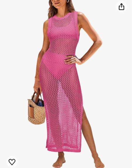 Pink beach cover up. Maxi dress crochet on sale at Amazon 

Beach vacationn

#LTKStyleTip #LTKSwim #LTKFindsUnder50