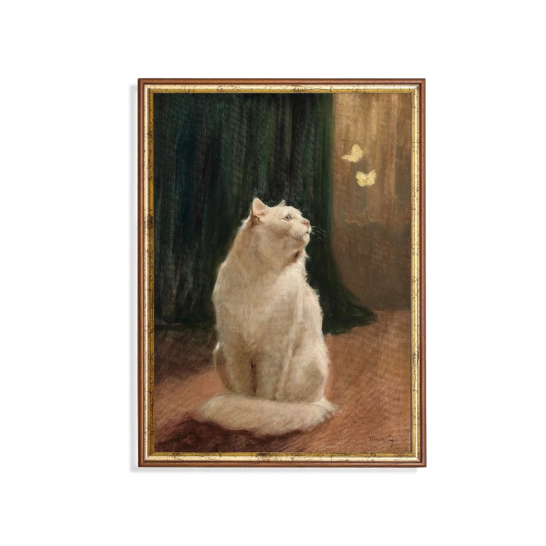 Vintage Cat Painting | Antique Animal Print | Moody Rustic Art | Digital Download | Printable Wal... | Etsy (CAD)