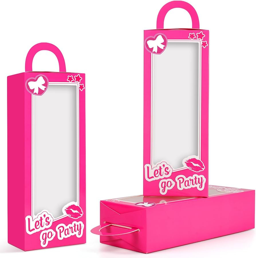 12PCS Pink Girls Party Favor Boxes Pink Doll Gift Boxes Hot Pink Bachelorette Birthday Party Deco... | Amazon (US)