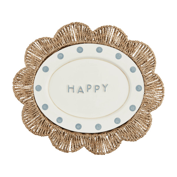 Happy Woven Platter Set | Mud Pie