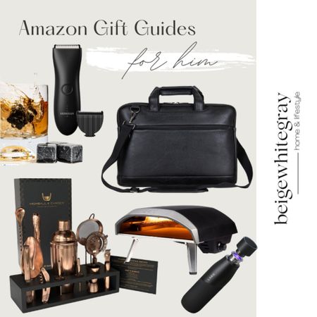 Amazon gift guides for him!! From bar ware to a pizza oven, a new briefcase and electronic shaver! And if he’s a whiskey drinker he’ll love these whiskey stones!! #dadgiftguide #bargifts #giftforhim

#LTKGiftGuide #LTKCyberweek #LTKmens