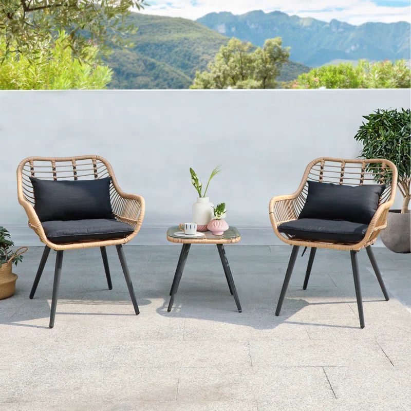 Hamner 2 - Person Outdoor Seating Group with Cushions | Wayfair North America