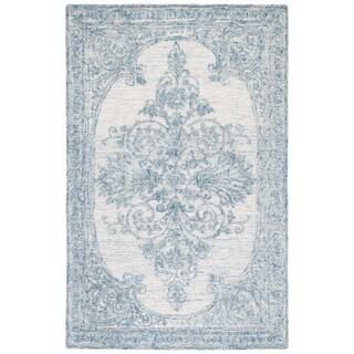 SAFAVIEHMetro Blue/Ivory 6 ft. x 9 ft. High-low Floral Area Rug | The Home Depot