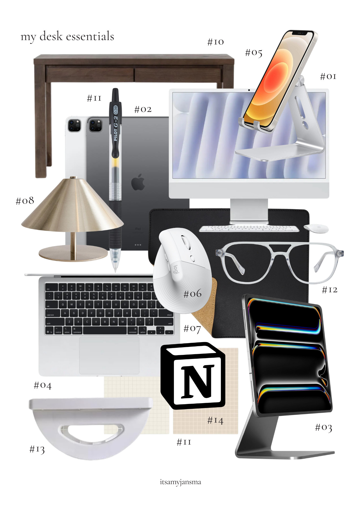 My desk essentials over on the blog! 

desk essentials, home office essentials, home office design, desk design, minimal desk design, minimal office, aesthetic desk, desk inspo 

 #LTKHome #LTKStyleTip #LTKWorkwear