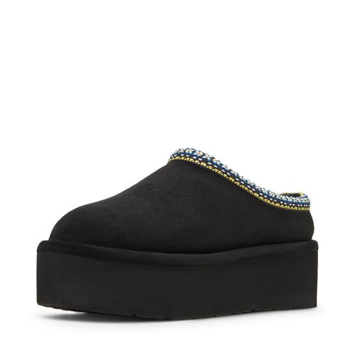 Madden Girl Women's Elyse Platform Slipper, Black Fabric, 9.5 | Amazon (US)