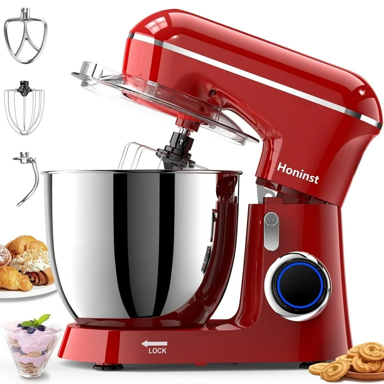 Honinst 6.5 QT Electric Stand Mixer, 10+P Speeds Lightweight with Tilt-Head Kitchen Stand Mixer, ... | Walmart (US)