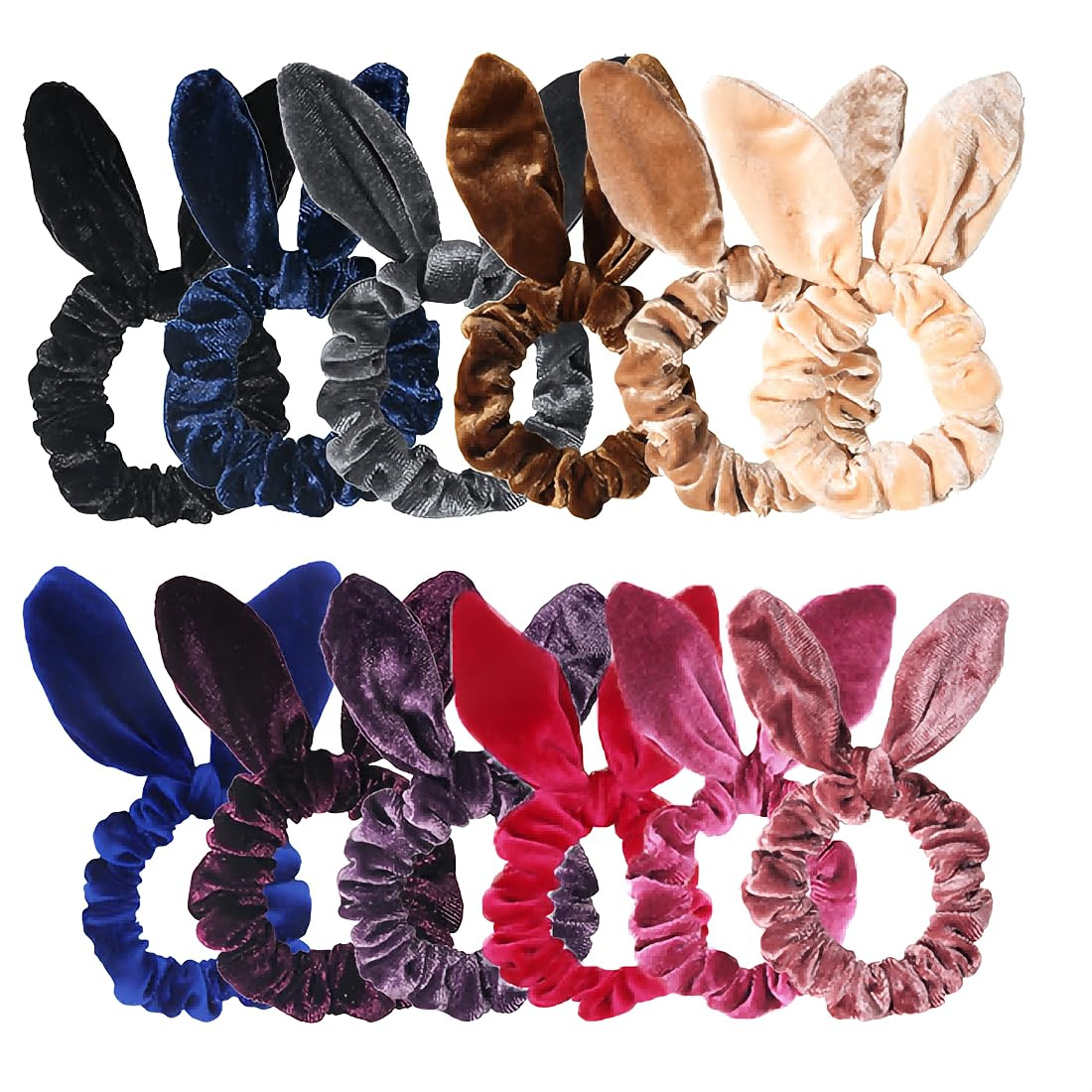 SUSULU Hair Scrunchies Velvet Scrunchy Elastic Hair Ties Twist Knot Hair Bands Women Ponytail Acc... | Amazon (US)