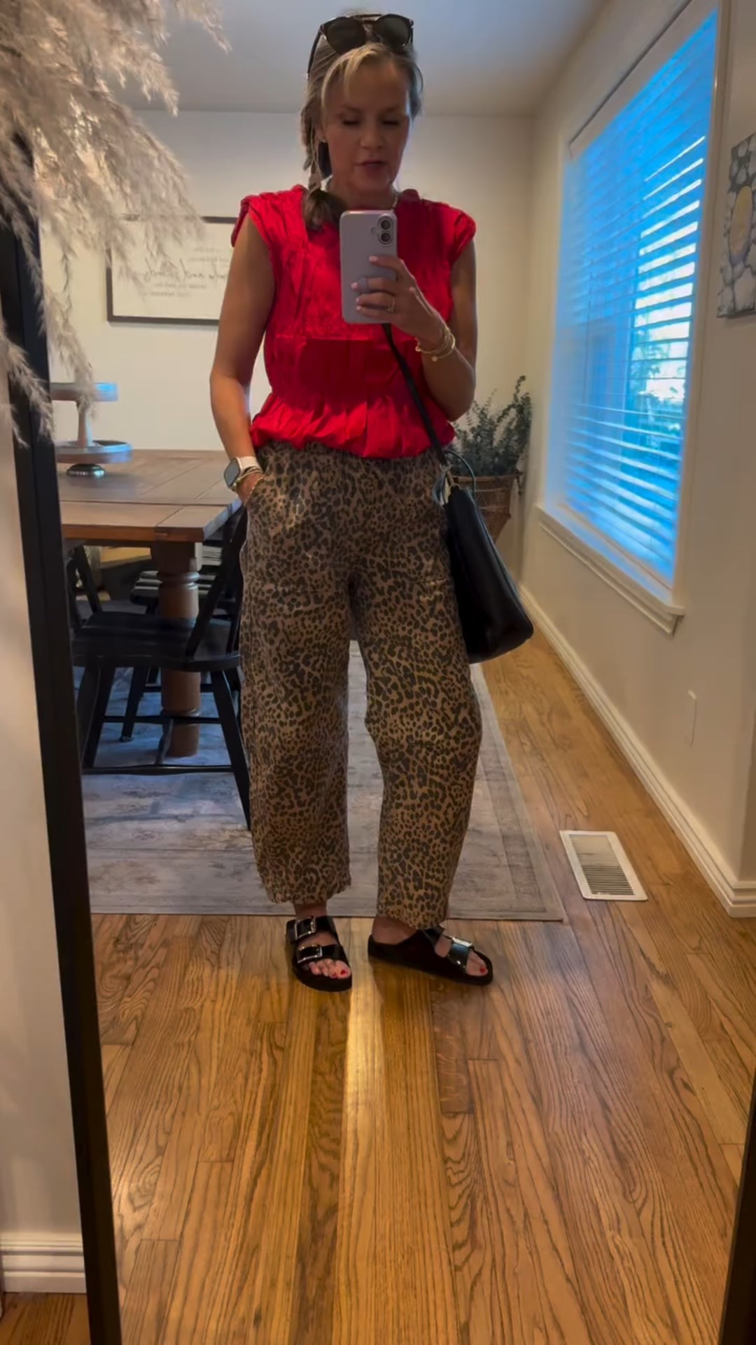 Out the door FIT CHECK. Comment the word BARREL for link! #fitcheck #amazonfashion #fashion #vlog #viral #gap #toryburch #stevemadden #gucci #jewelry #enewton #style Links in bio