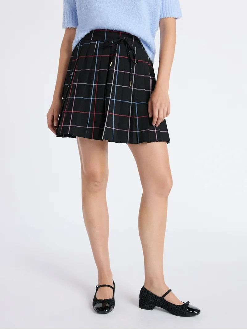 Free Assembly Women's Pleated Mini Skirt, Sizes XS-XXL | Walmart (US)
