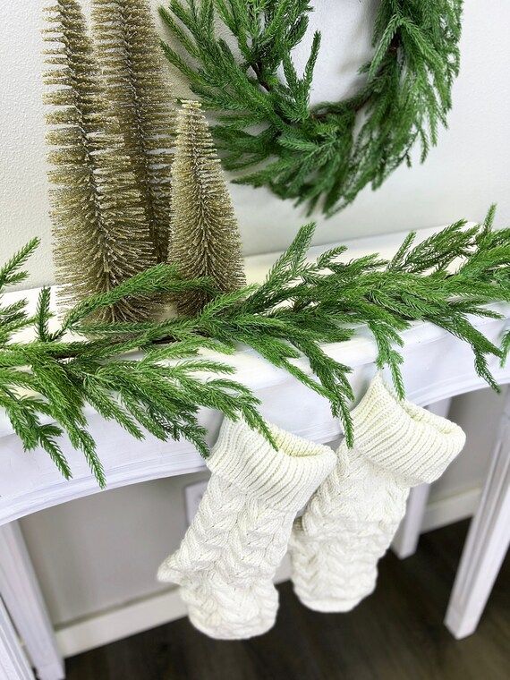 Christmas Garland  Real Touch Norfolk Garland  Farmhouse - Etsy | Etsy (US)