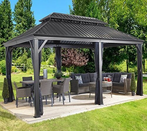 Details about   Sojag Messina 12 x 20 Galvanized-Steel-Roof Sun Shelter | eBay US