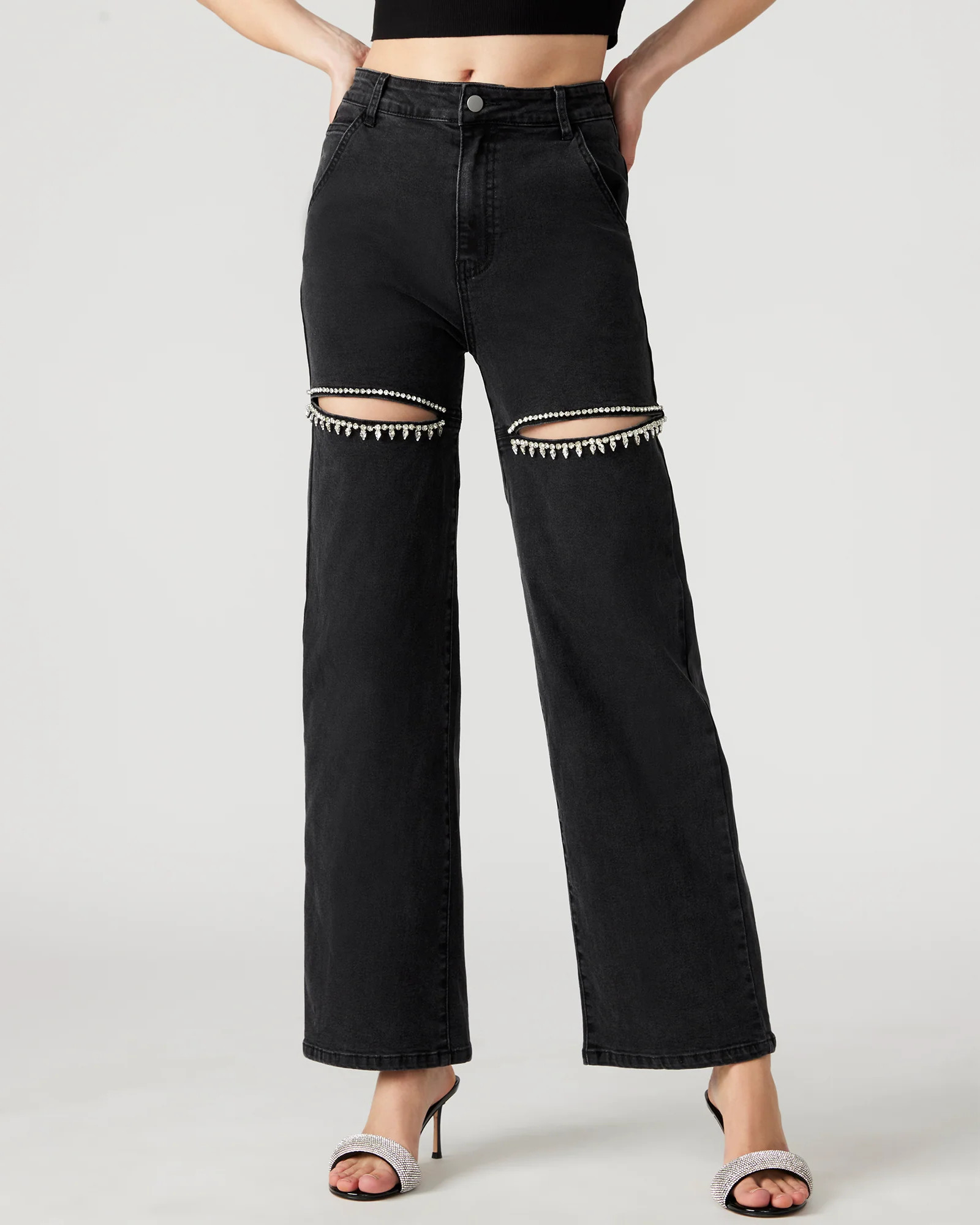 TAYLOR Jean Black Women's Cutout Jeans | Steve Madden (US)
