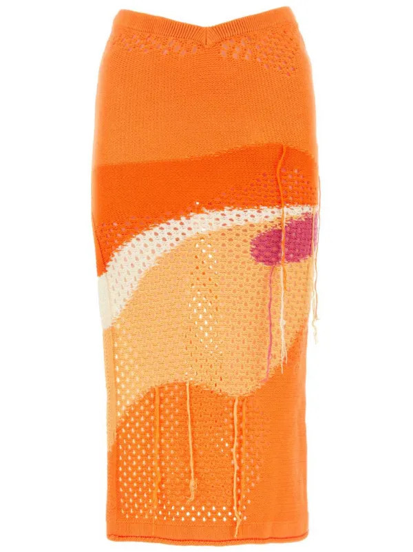 House Of Sunny Pompelmo Sunset Skirt | Orange | FARFETCH UK | Farfetch Global