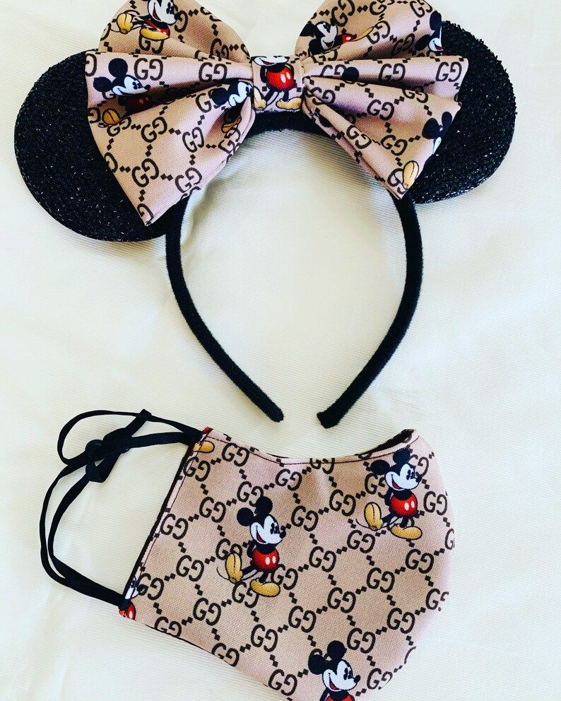 Set of Mickey ears and Facecover ladies size | Etsy (US)