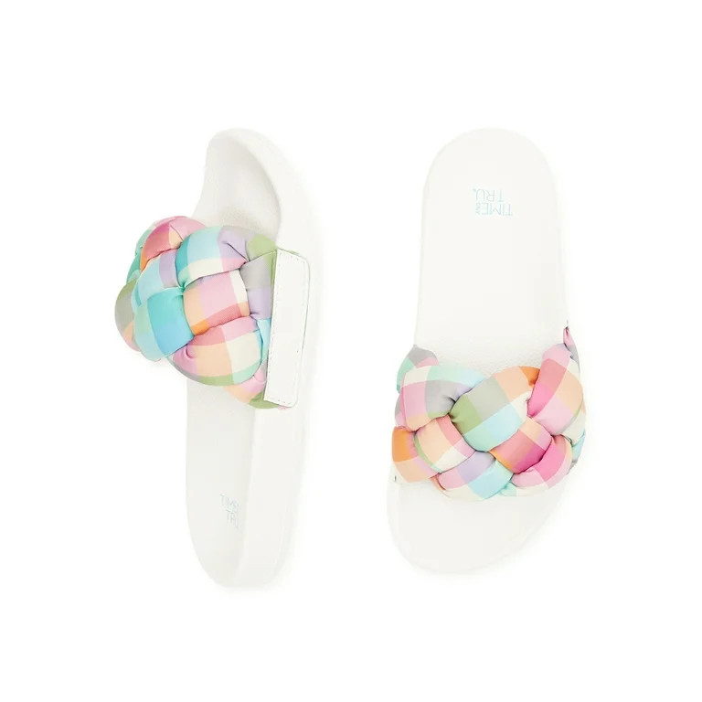 Time and Tru Women's Braided Pool Slide Sandals | Walmart (US)