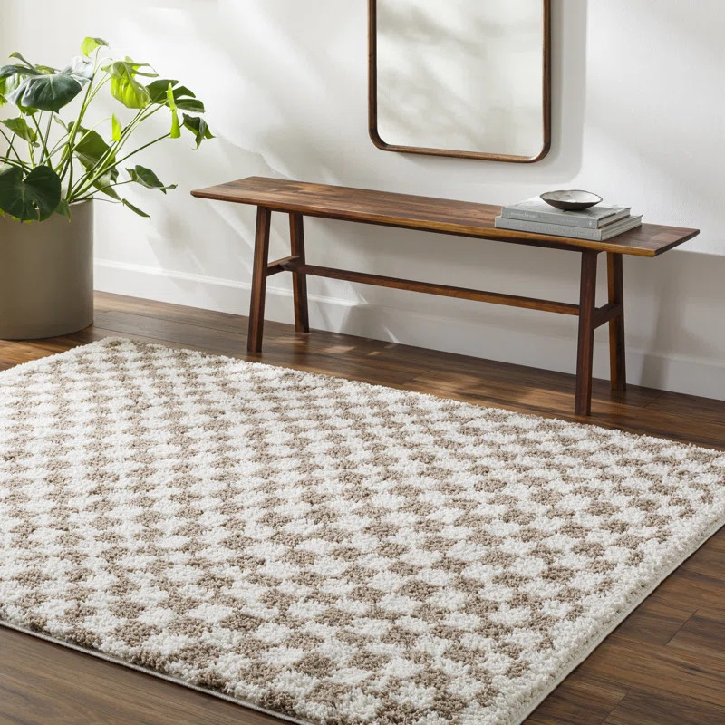 Performance Tan/White Rug | Wayfair North America