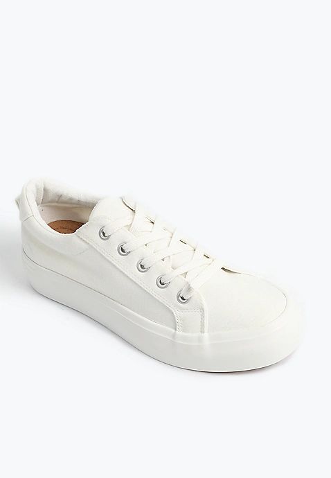 SuperCush Kyra White Platform Lace Up Sneaker | Maurices