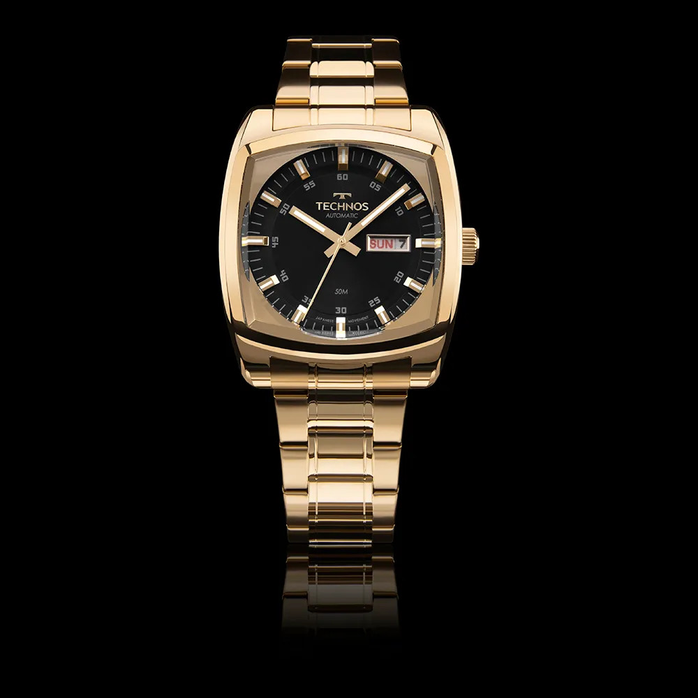 Relógio Technos Masculino Automatico Dourado - 8205OM/1P | Technos BR