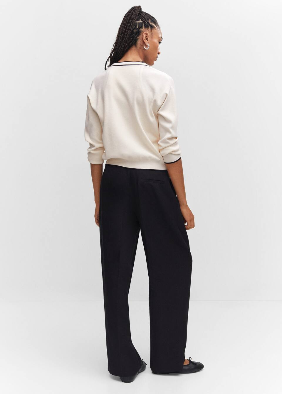 Knitted cardigan with contrast detail -  Women | Mango United Kingdom | MANGO (UK)