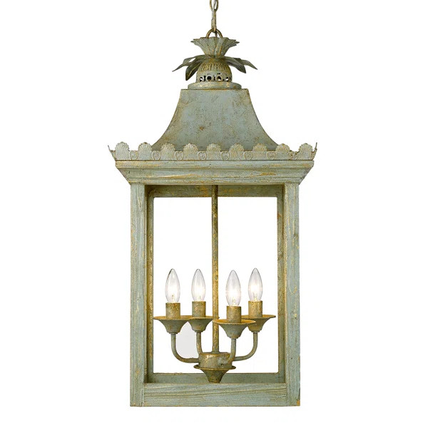Finley 4 - Light Dimmable Lantern Square / Rectangle Chandelier | Wayfair North America