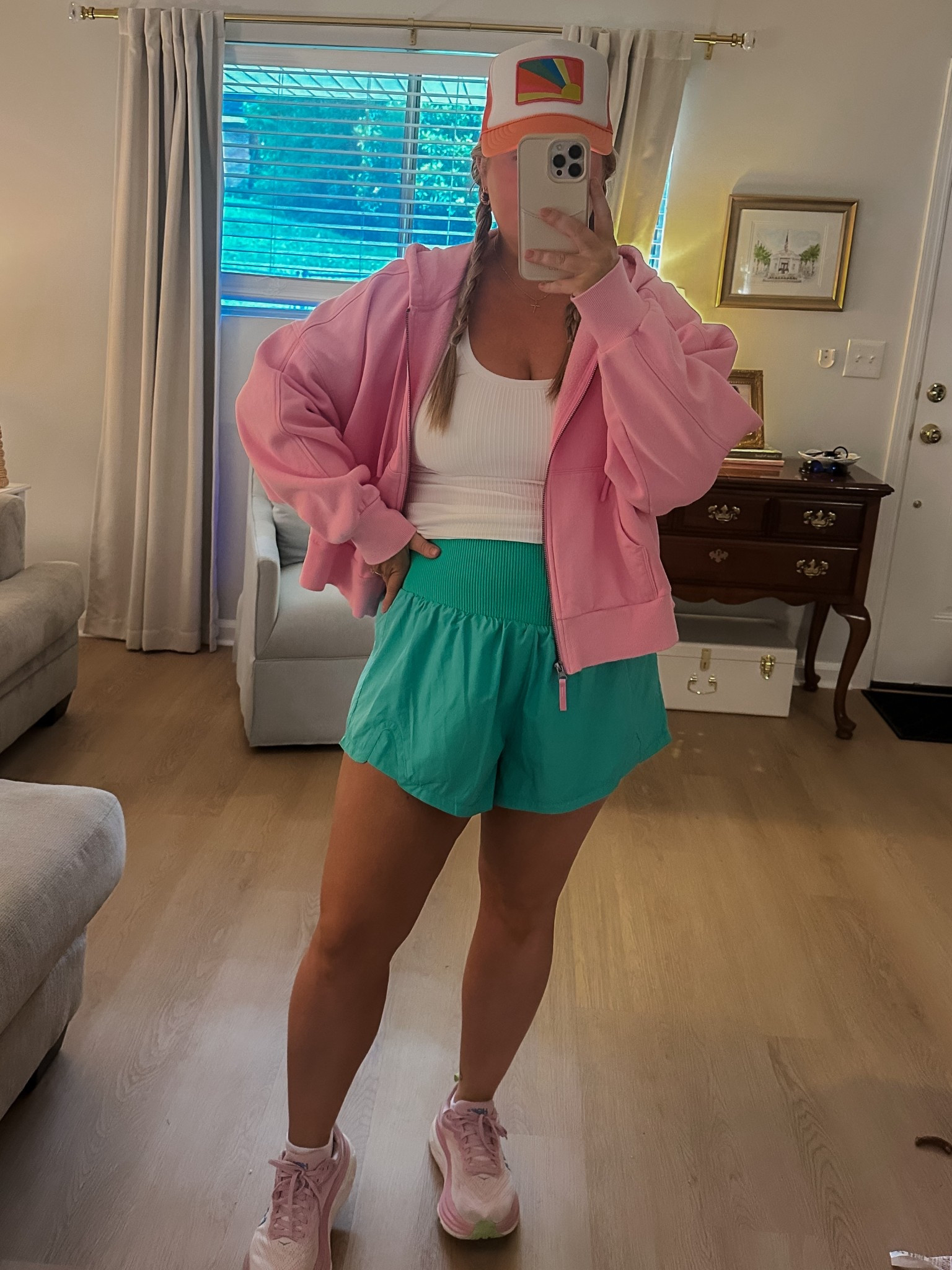 fun colorful activewear today!! Wearing a 12 in the top & XL in the bottoms. Jacket is old :/ 

#LTKSummerEdit #LTKActive #LTKSeasonal