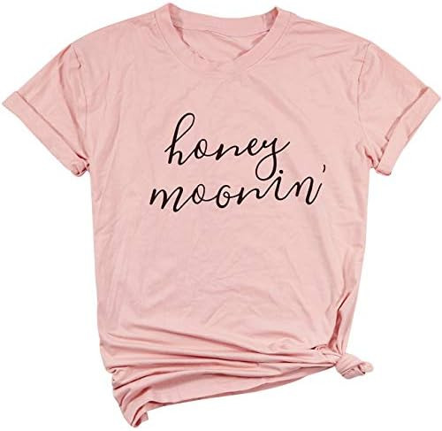 Honeymoon Shirt Women Bridal Shower Gift Shirts Team Bride Shirts Engagement Announcement Vacation P | Amazon (US)