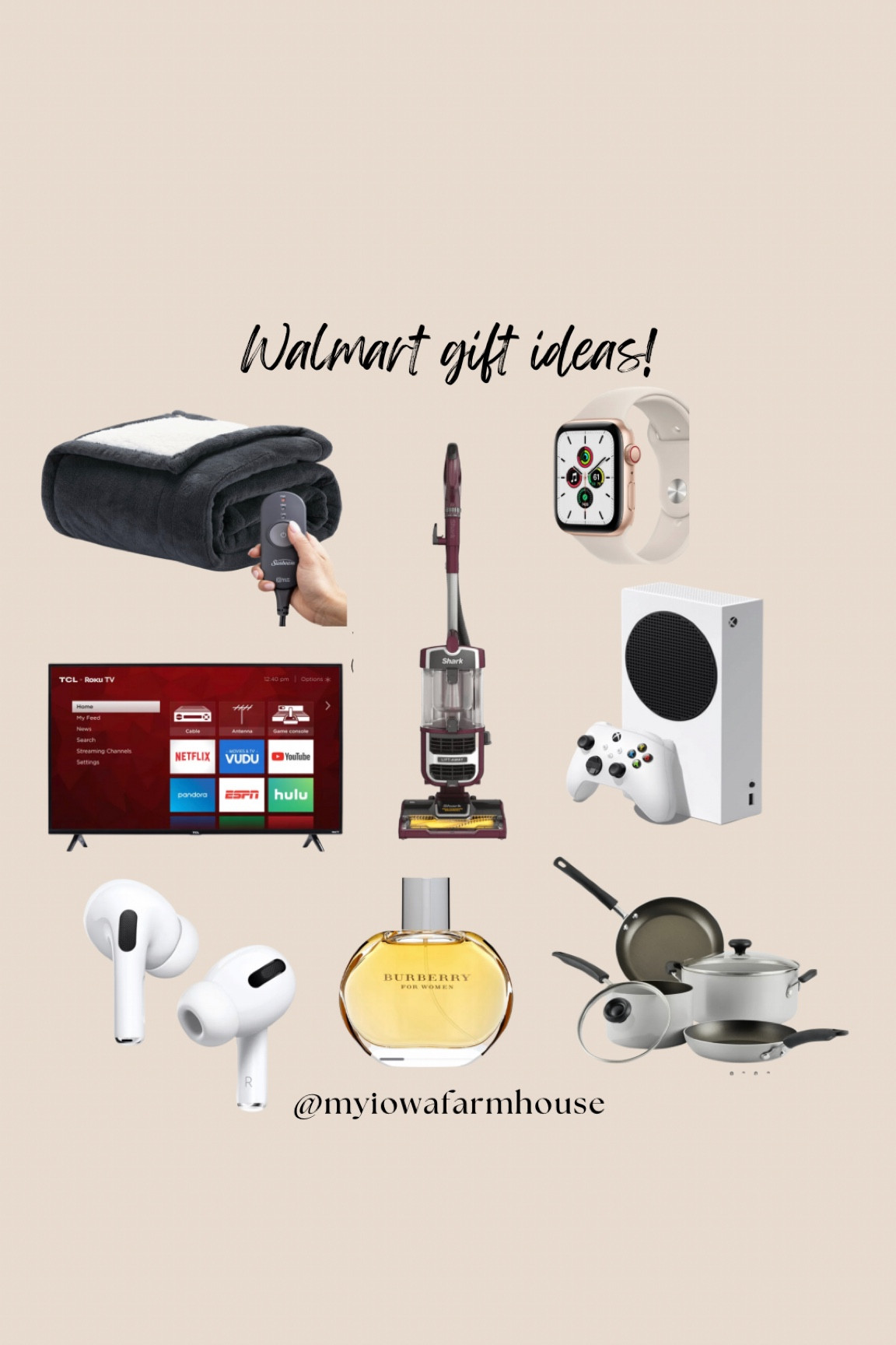 Walmart gift ideas! Electronics, AirPods, television, Xbox, perfume, Apple Watch. 

#LTKHoliday #LTKhome