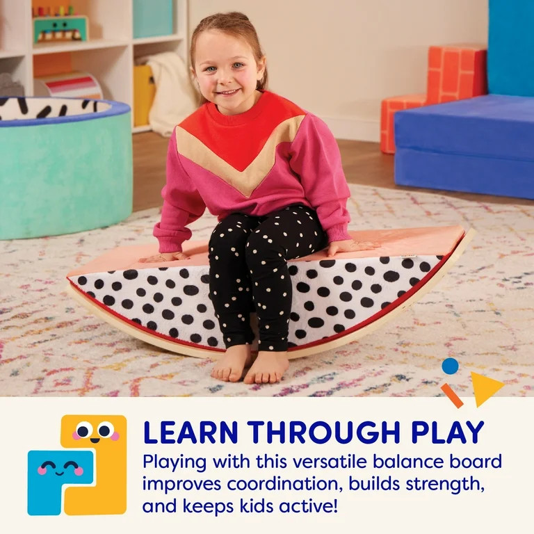 Battat Rock & Balance Wooden Board with Foam Semi-Circle New, Toddler and Preschool Toys | Walmart (US)