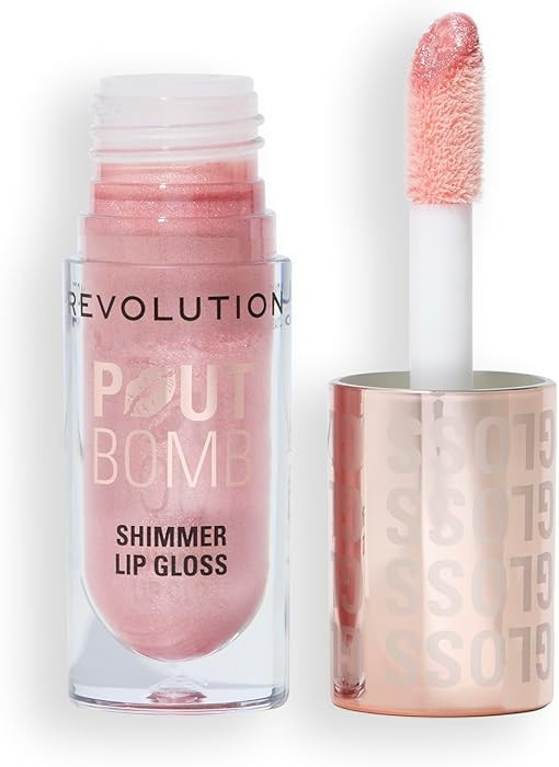 Revolution, Pout Bomb Shimmer Gloss, High-Shine Lip Gloss & Shimmer for Glossy Lips with Hyaluron... | Amazon (US)