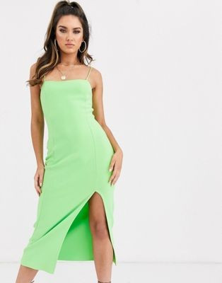 Bec & Bridge missy neon green midi dress | ASOS (Global)