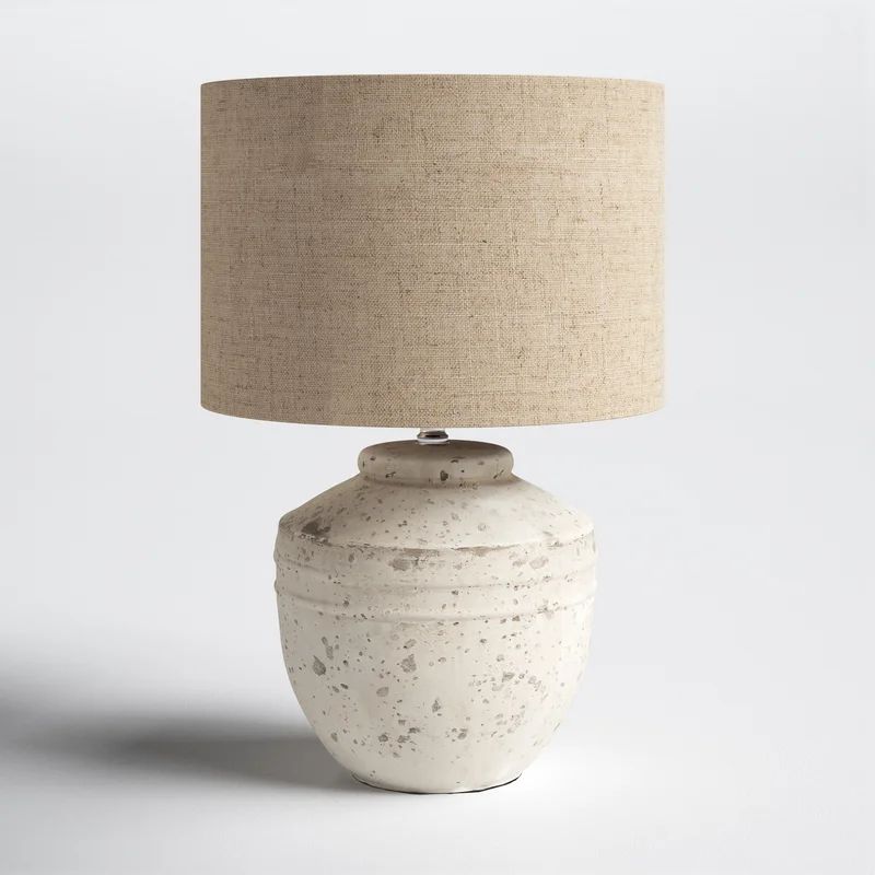 Kaylen 19.25'' Distressed White Table Lamp | Wayfair Professional