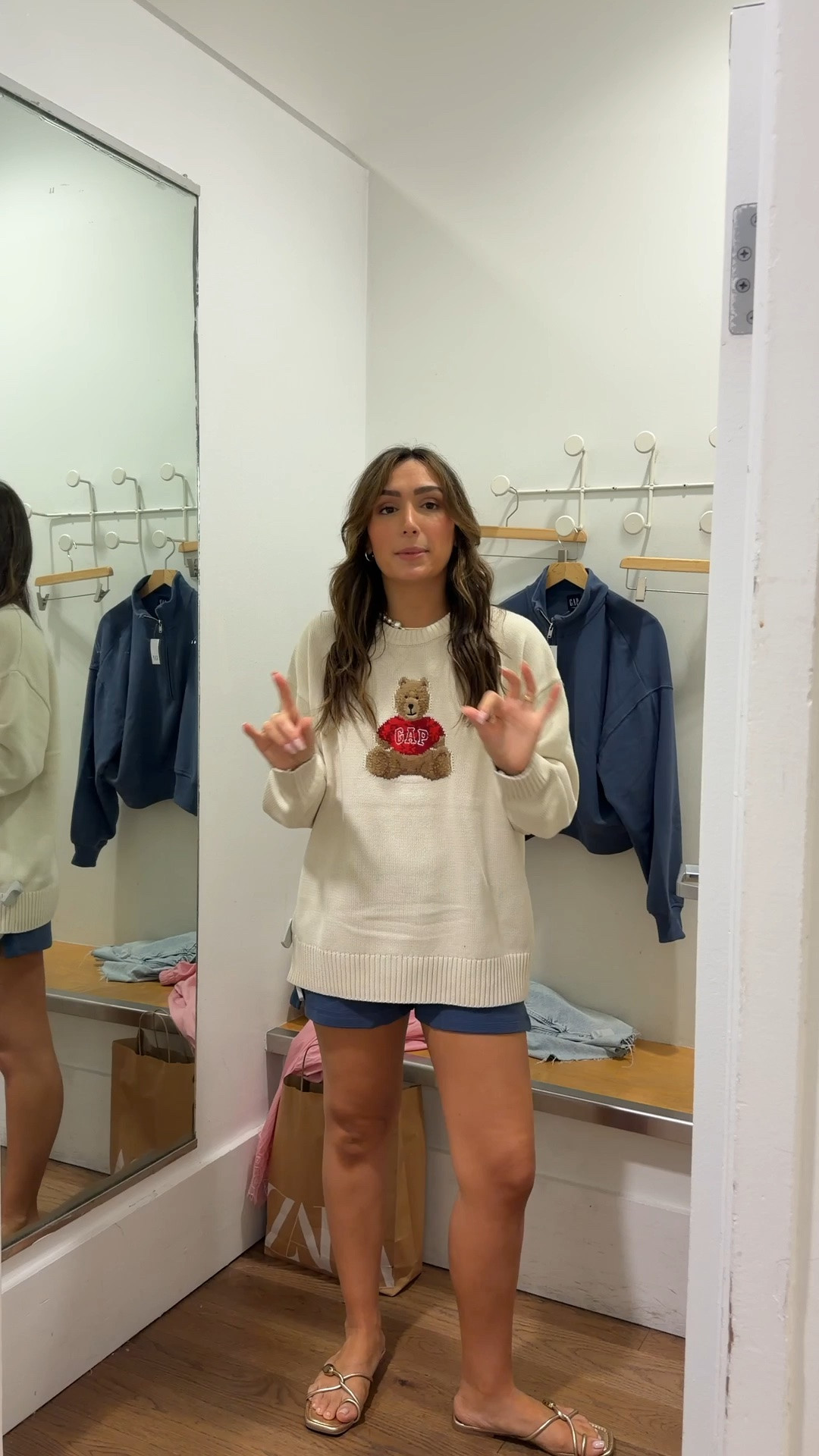Wearing a m sweater and a shorts n

#LTKootd #LTKgrwm #LTKSeasonal