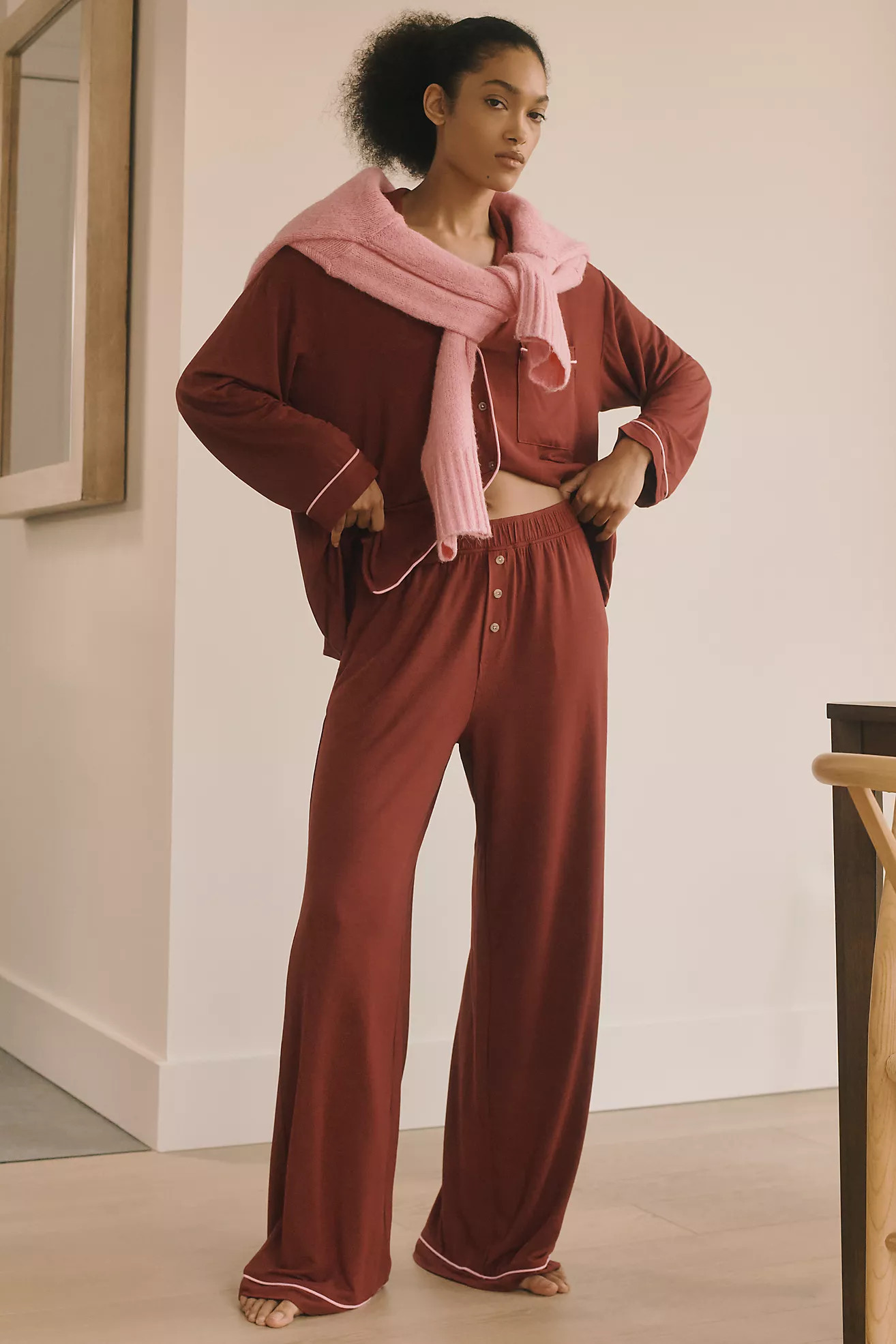 Complete The Look The Briar Piped Pajama Shirt: Long-Sleeve EditionQuickshopThe Lennon Wide-Sleev... | Anthropologie (US)