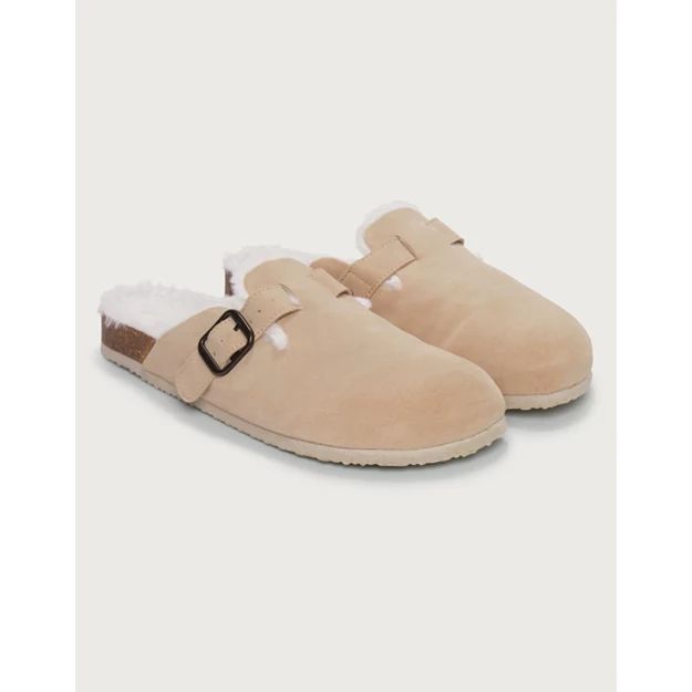 Suede Corkbed Mule Slippers | The White Company (UK)