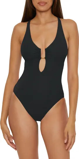 Modern Edge Rib One-Piece Swimsuit | Nordstrom
