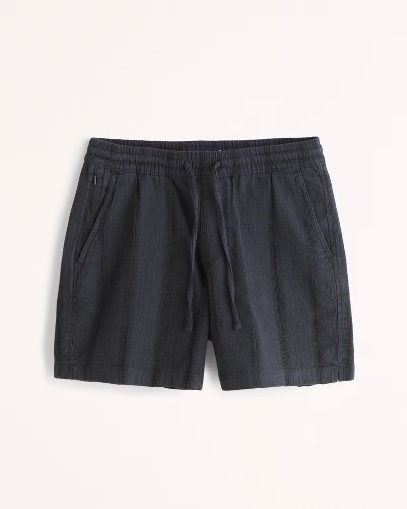 6 Inch Textured Pull-On Short | Abercrombie & Fitch (US)
