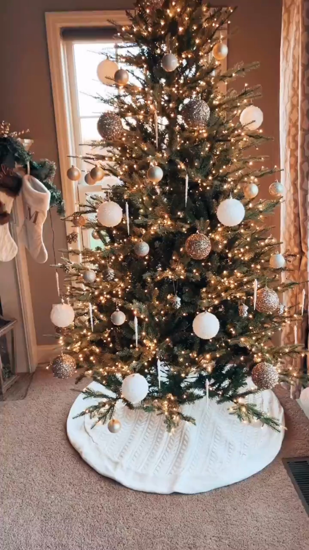 The viral Christmas tree is back in stock & 💯 worth grabbing!! Even my husband was so impressed! It’s absolutely STUNNING & the best part is it’s SO easy & fast to assemble 
We have the 7.5’ full, non-flocked. Comes with a remote & can flicker between white lights &/or rainbow light 

#LTKStyleTip #LTKHome #LTKSeasonal