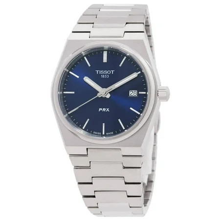 Women s Tissot 1853 PRX Elegant Swiss 35mm Blue Dial Watch T1372101104100 | Walmart (US)