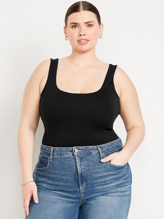 Double-Layer Scoop-Neck Bodysuit | Old Navy (US)