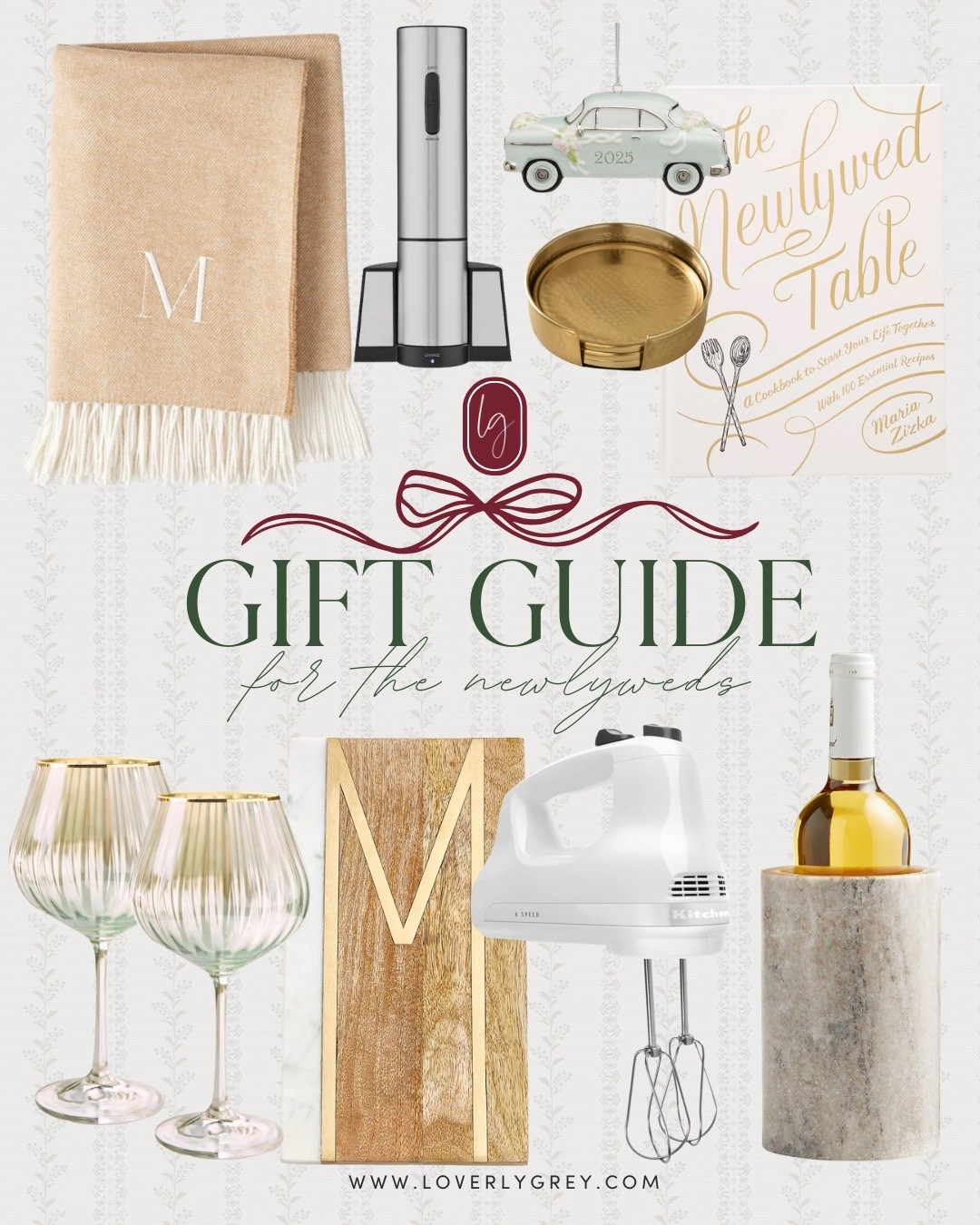 Newlywed Gift Guide- celebrating the couple who has everything this holiday season? From marble wine cooler and brass coasters for their next date night to embroidered throw blankets and a cute new just married ornament they will cherish forever- these thoughtful timeless and personal pieces are some they will actually use and love! Loverly Grey, newlyweds, gift guides 

#LTKHoliday #LTKSeasonal #LTKGiftGuide