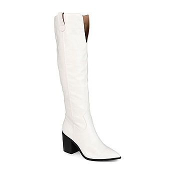 Journee Collection Womens Therese Extra Wide Calf Stacked Heel Riding Boots | JCPenney