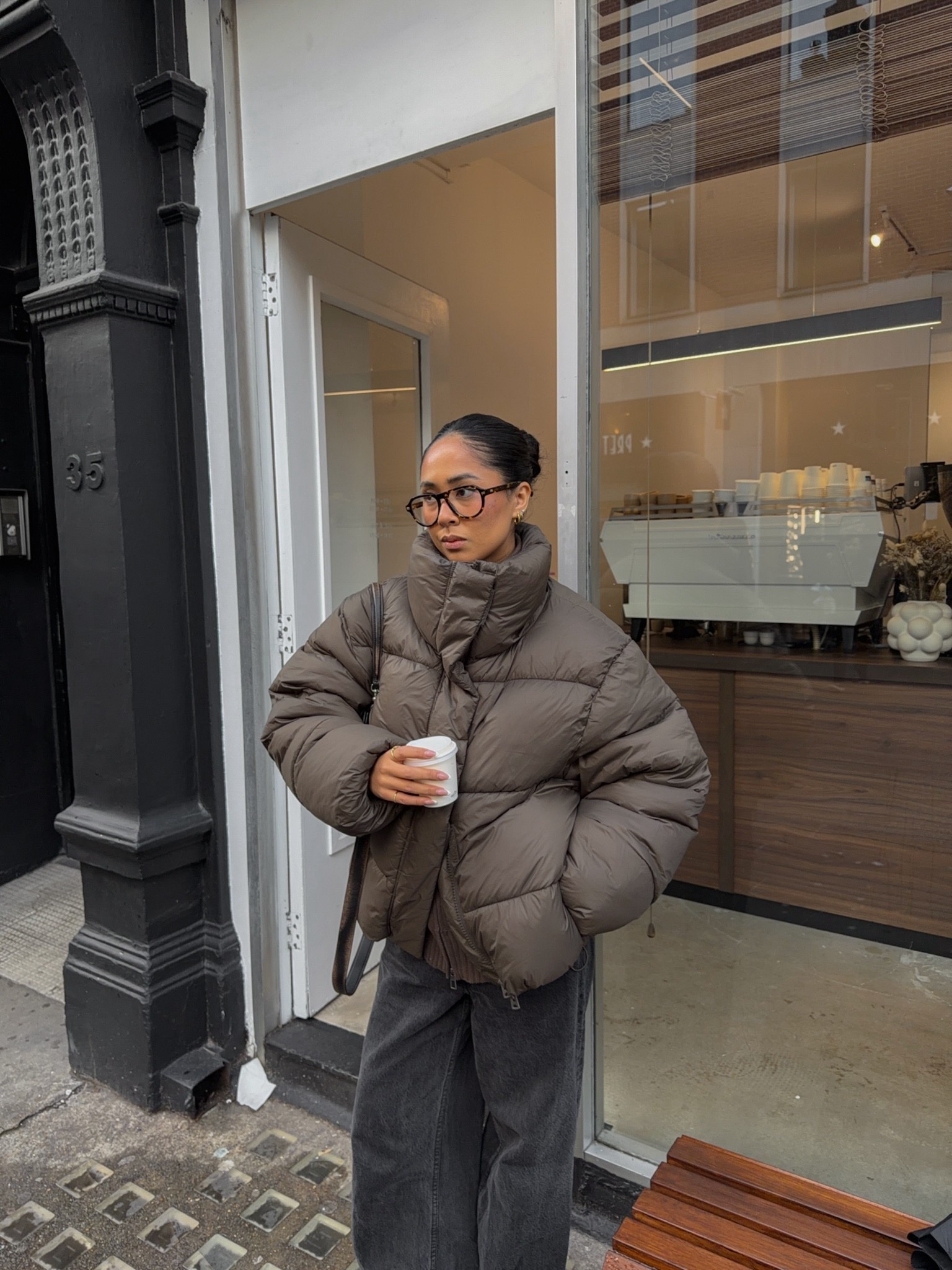 Puffer is very oversized this is S so I would suggest sizing down or your usual

#LTKeurope