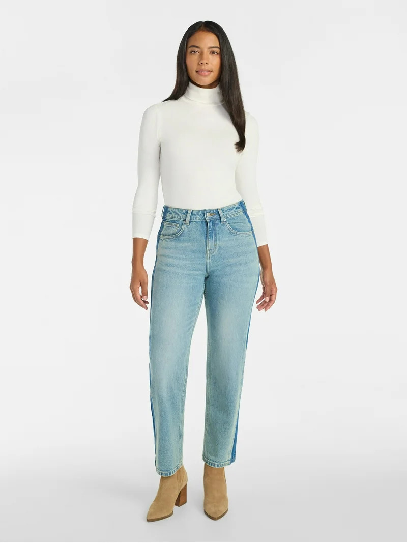 Time and Tru Women's Tuxedo Jeans, 30" Inseam, Sizes 0-20 | Walmart (US)